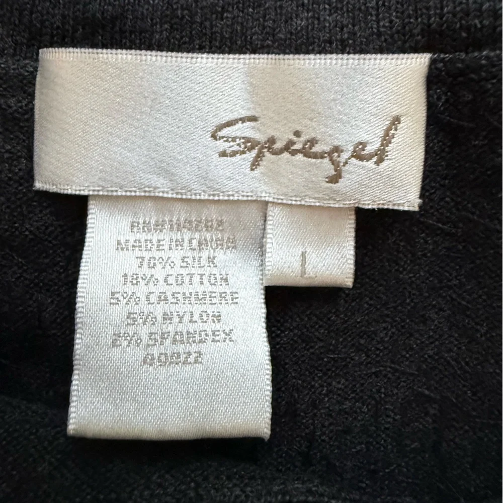 Women’s Spiegel Black Sequin Turtleneck Sweater - Picture 2 of 3